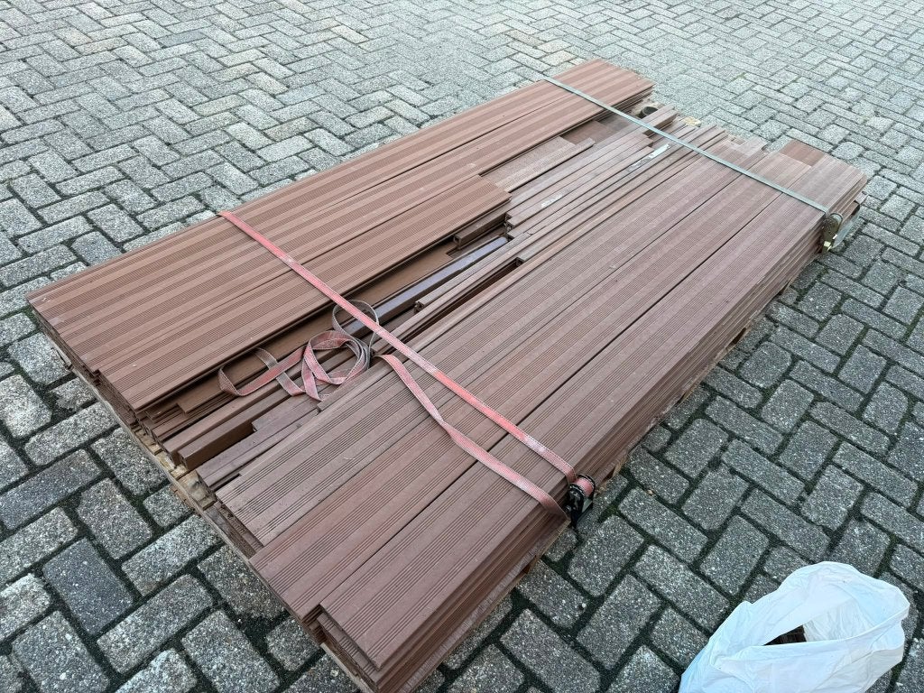 Partij composiet vloerplanken, vlonderplanken, bruin, 10 m2,, Ophalen, Nieuw, Composiet