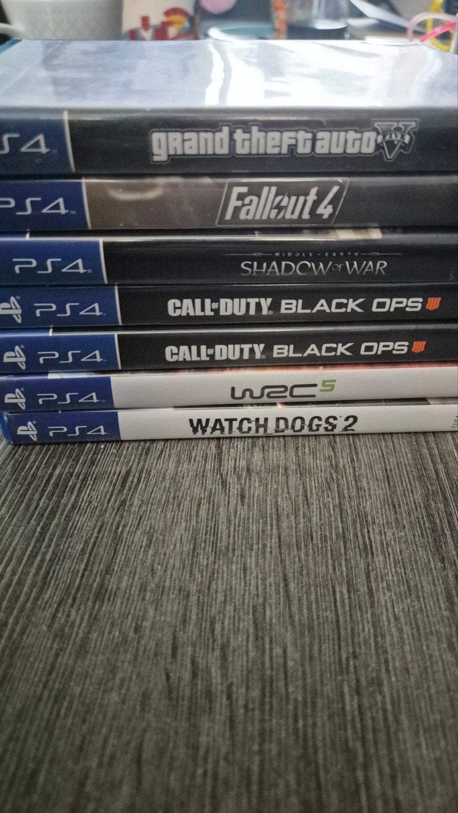 PS4 Games bundel: GTA V, Fallout 4, CoD, Watch Dogs 2, WRC 5, Gebruikt, Vanaf 18 jaar, Overige genres, 1 speler