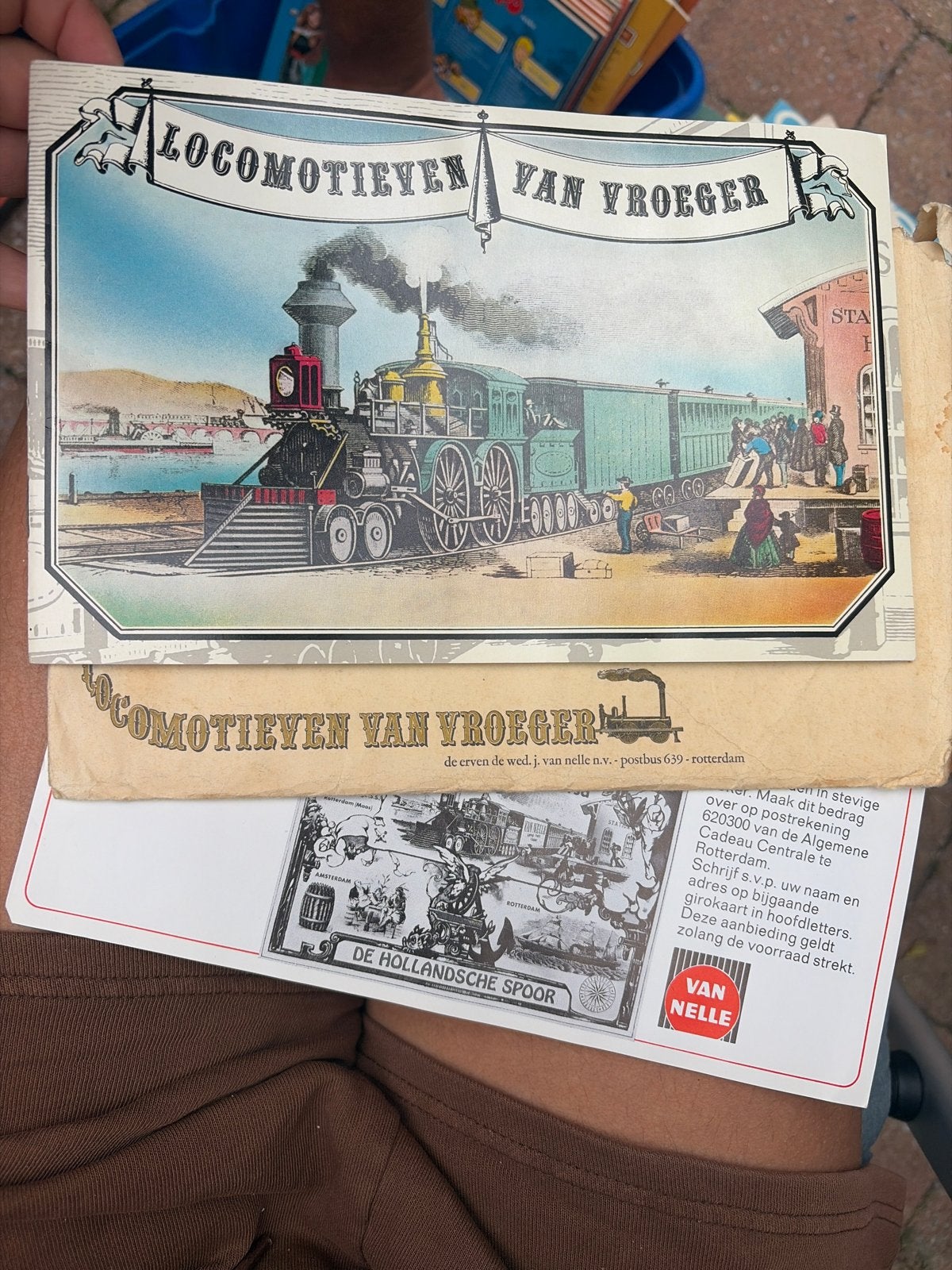 Locomotieven van Vroeger - Van Nelle wandplaat, Ophalen of Verzenden, Zo goed als nieuw, Trein, Kaart of Prent