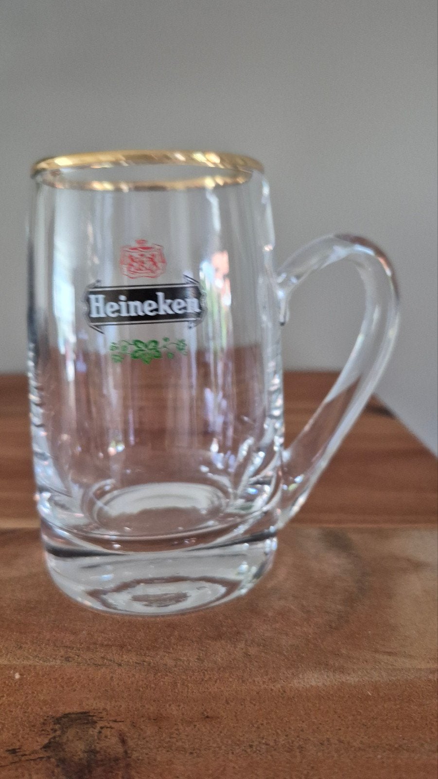 Glazen Heineken Bierpul - 11 cm hoog, Ophalen of Verzenden, Gebruikt, Pul(len), Heineken