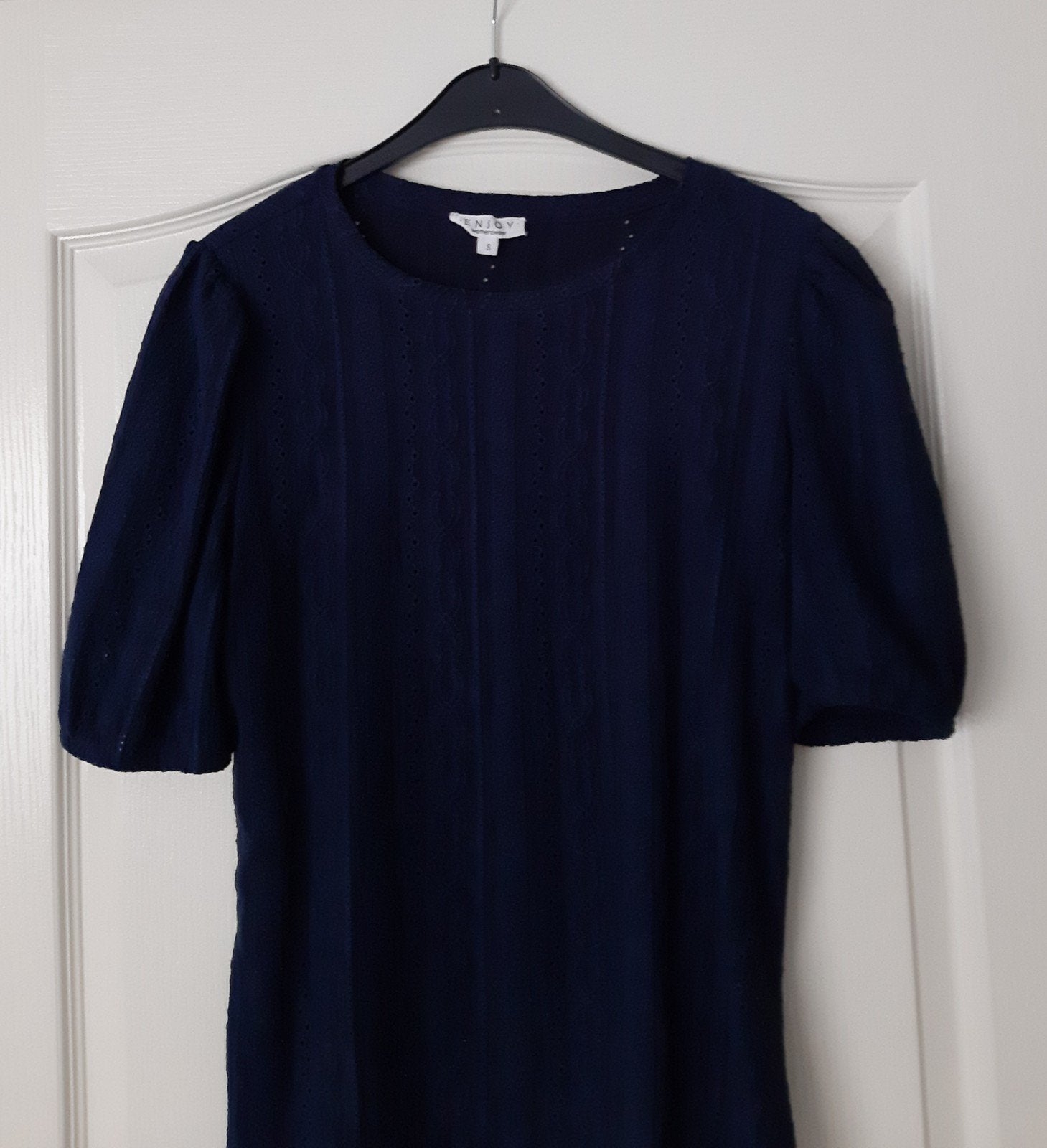 Enjoy Shirtje met Pofmouwtjes - Maat S, Kleding | Dames, Blauw, Ophalen of Verzenden, Zo goed als nieuw, Korte mouw