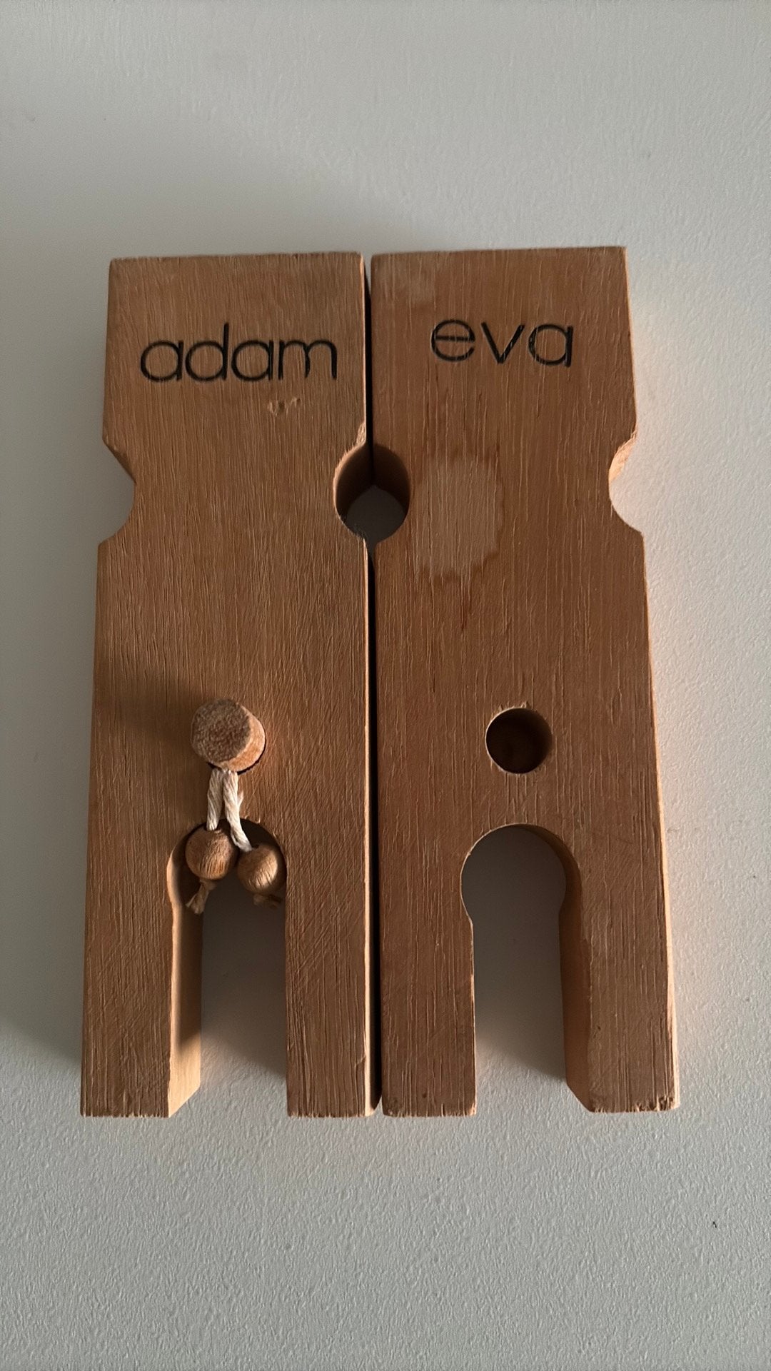 Adam en Eva, Ophalen, Zo goed als nieuw, Bruin, Overige materialen