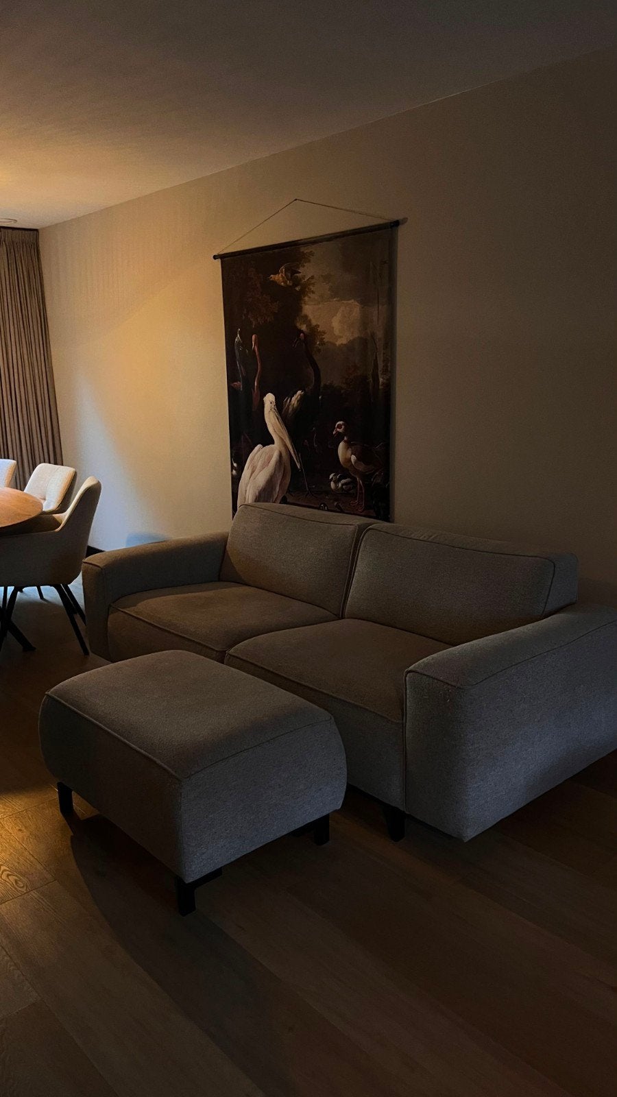 Inhouse bank met hocker, Huis en Inrichting, Banken | Bankstellen, Ophalen, Gebruikt, Driepersoons, 75 tot 100 cm