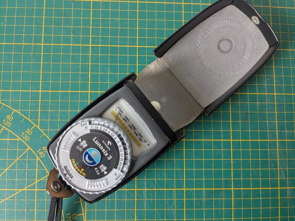 Gossen Lunasix 3 belichtingsmeter met originele lederen tas, Overige merken, Lichtmeter, Ophalen of Verzenden, Gebruikt