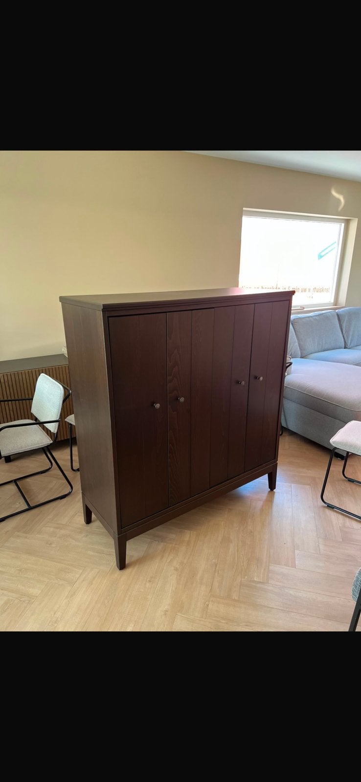 Ikea Idanäs - donkerbruine kast met vouwdeuren, Ophalen, Gebruikt, 25 tot 50 cm, 100 tot 150 cm