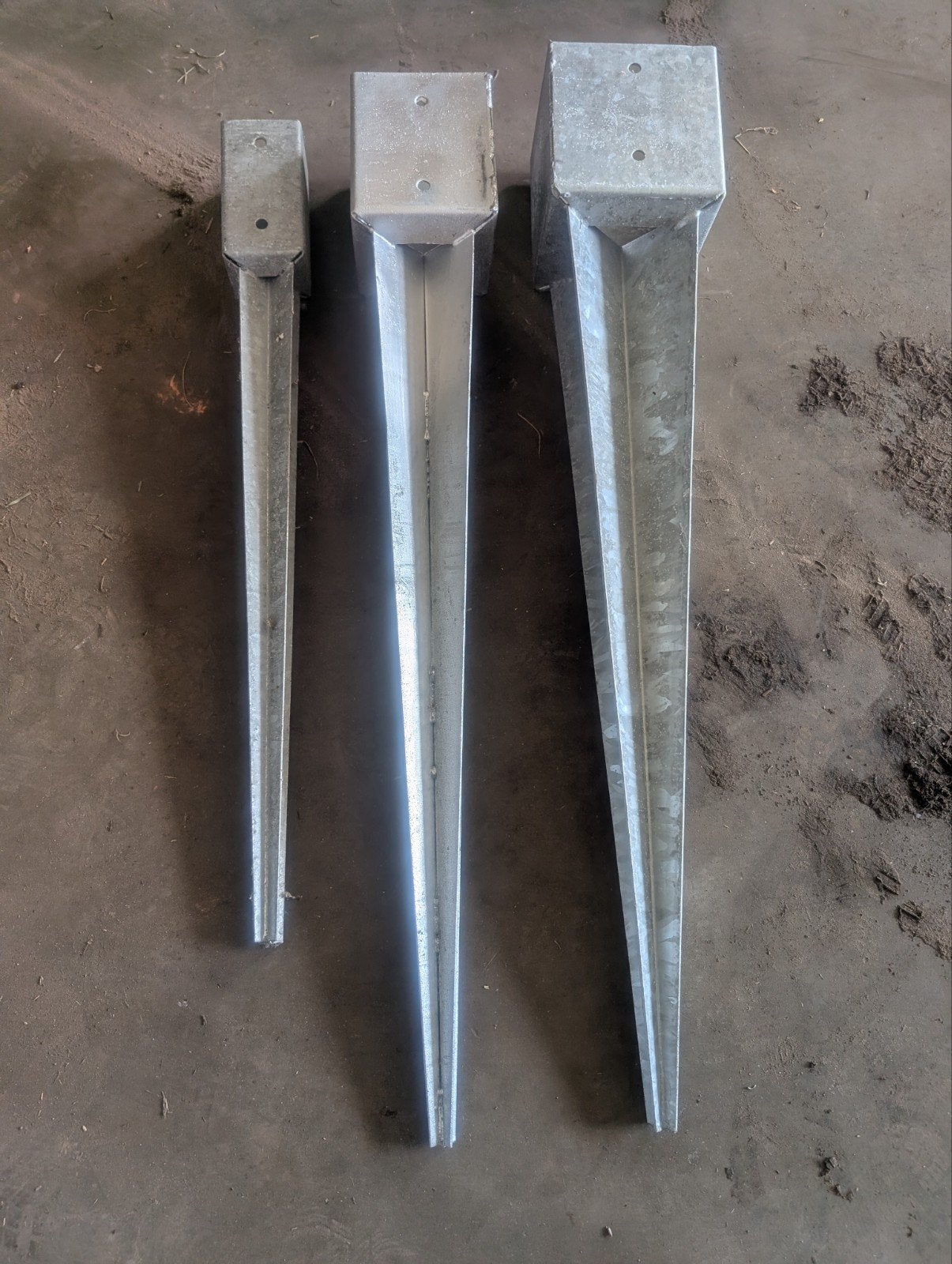 Verzinkte paalpunten en paalhouders, 250 mm of meer, Overige typen, Nieuw, Ophalen of Verzenden