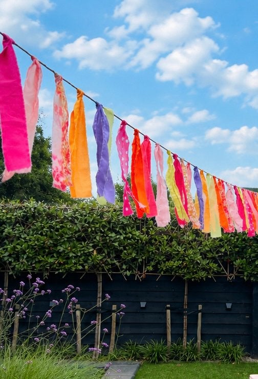 Lintjesslinger Tuinslinger Tasselslinger  Stoffenslinger, Ophalen of Verzenden, Nieuw, Versiering, Verjaardag