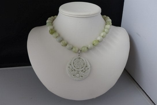 JADE ketting/oorhanger-set, Sieraden, Tassen en Uiterlijk, Kettingen, Verzenden, Nieuw, Steen of Mineraal, Verstelbaar