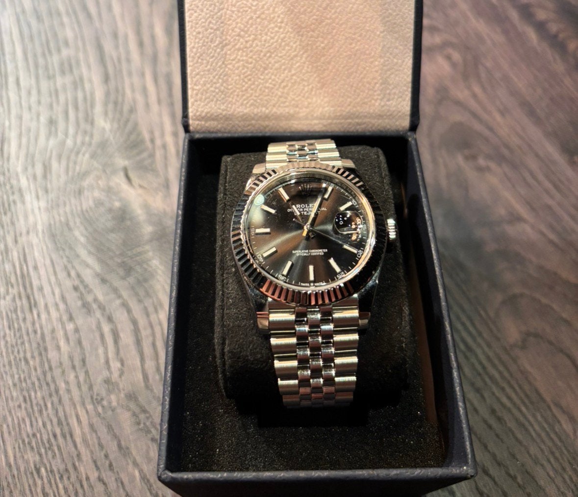 Datejust black dial, Ophalen of Verzenden, Zo goed als nieuw, Staal, Overige merken