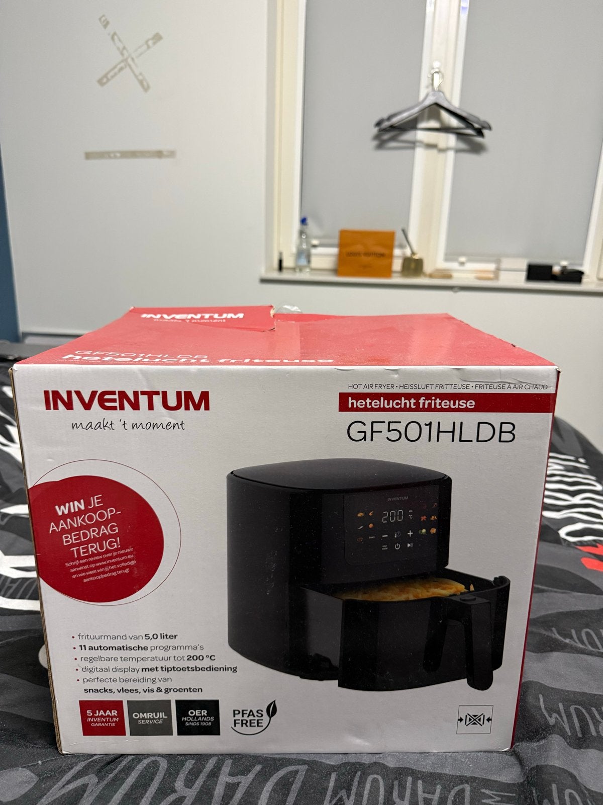 Inventum GF501HLDB Airfayer nieuw, 4 liter of meer, Ophalen of Verzenden