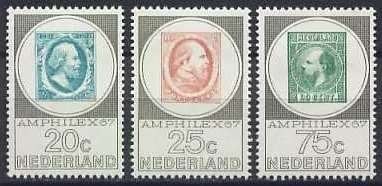 Nederland NVPH nr 886/8 postfris Amphilex 1967, Ophalen of Verzenden, Na 1940, Postfris