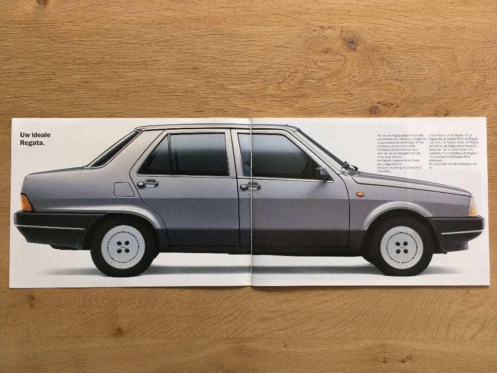 Autofolder/Brochure Fiat Regata 1986, Ophalen of Verzenden, Nieuw, Overige merken