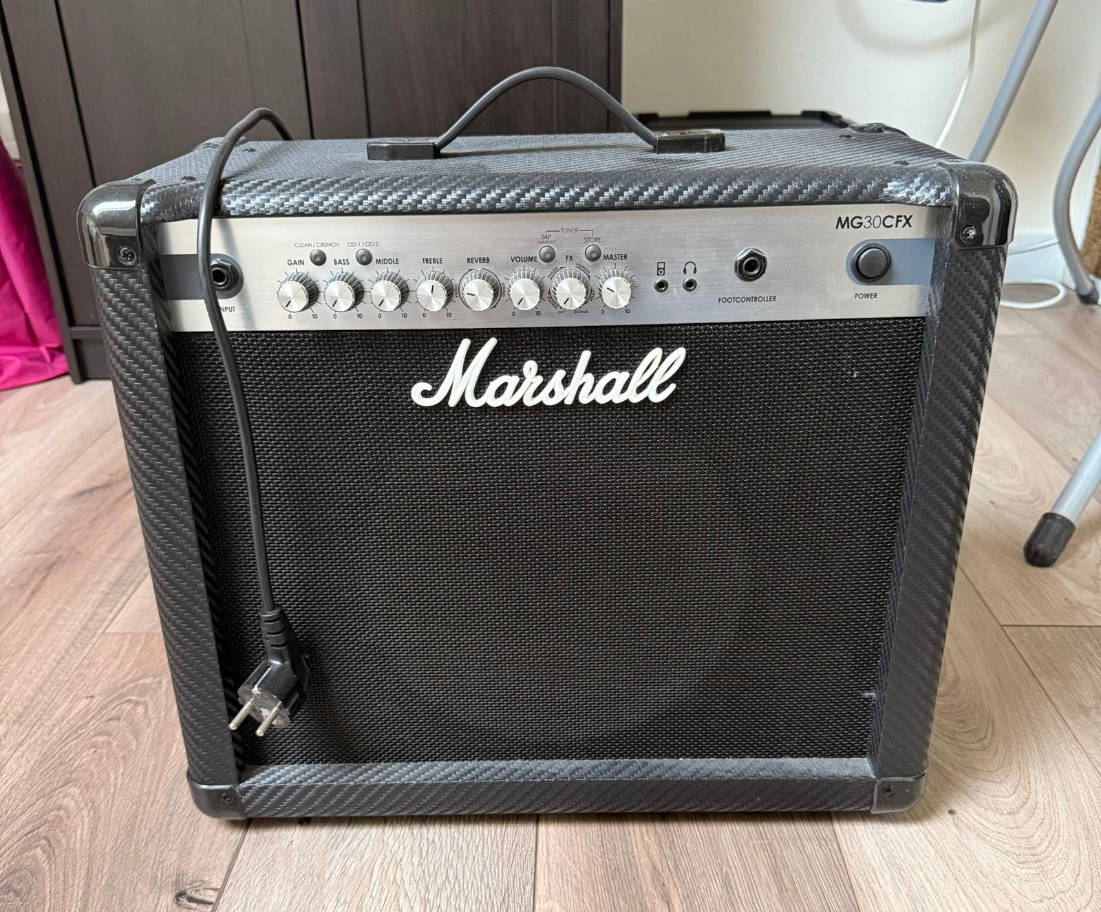 Marshall MG30CFX Carbon Fiber, Ophalen of Verzenden, Zo goed als nieuw, Gitaar, Minder dan 50 watt