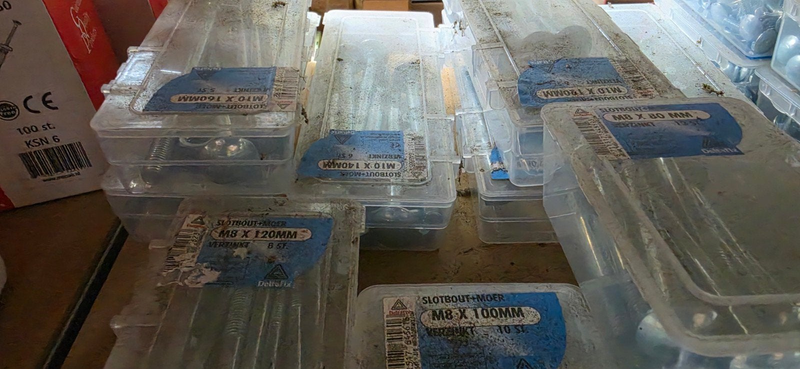 partij slotbouten bout bouten slot anker bouw ijzer m8 m10, 50 tot 100 mm, Donkers, Donkers, Nieuw