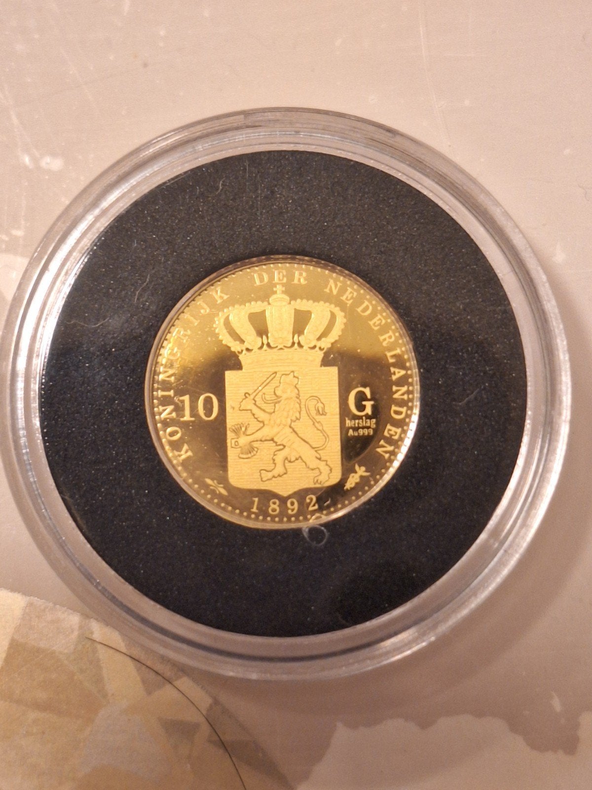 Gouden 10 Gulden Wilhelmina munt 1892, Koningin Wilhelmina, Losse munt, 10 gulden, Goud