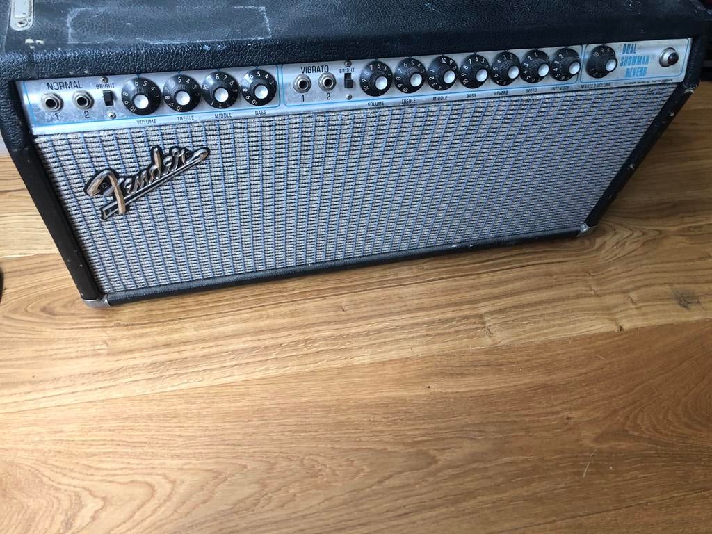 Fender Dual Showman 100 watt met 2x 12 speakerkast, Ophalen, Gebruikt, 100 watt of meer