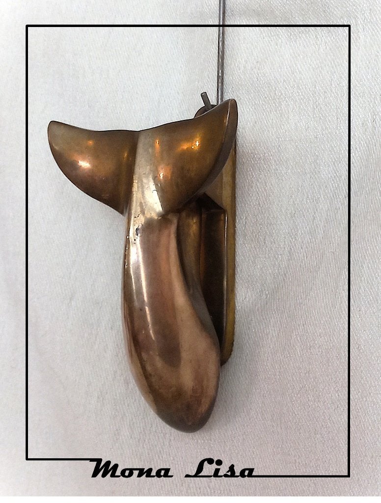 Messing Deurklopper WALVIS, 12 cm, Ophalen of Verzenden