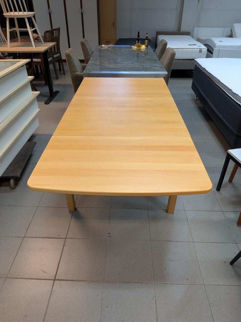 Haslev Uitschuifbare Eettafel | Deens Design | Beukenhout, Huis en Inrichting, Tafels | Eettafels, Zo goed als nieuw, Ophalen