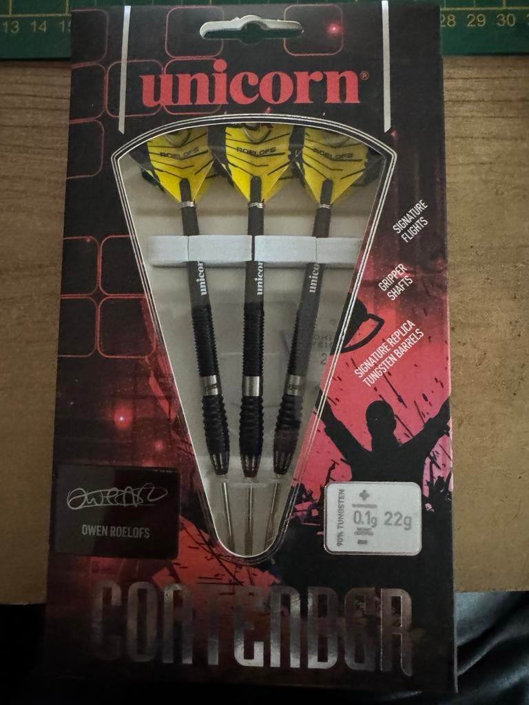 Nieuwe Unicorn Owen Roelofs Contender darts, Sport en Fitness, Darts, Unicorn, ., Nieuw, Ophalen of Verzenden
