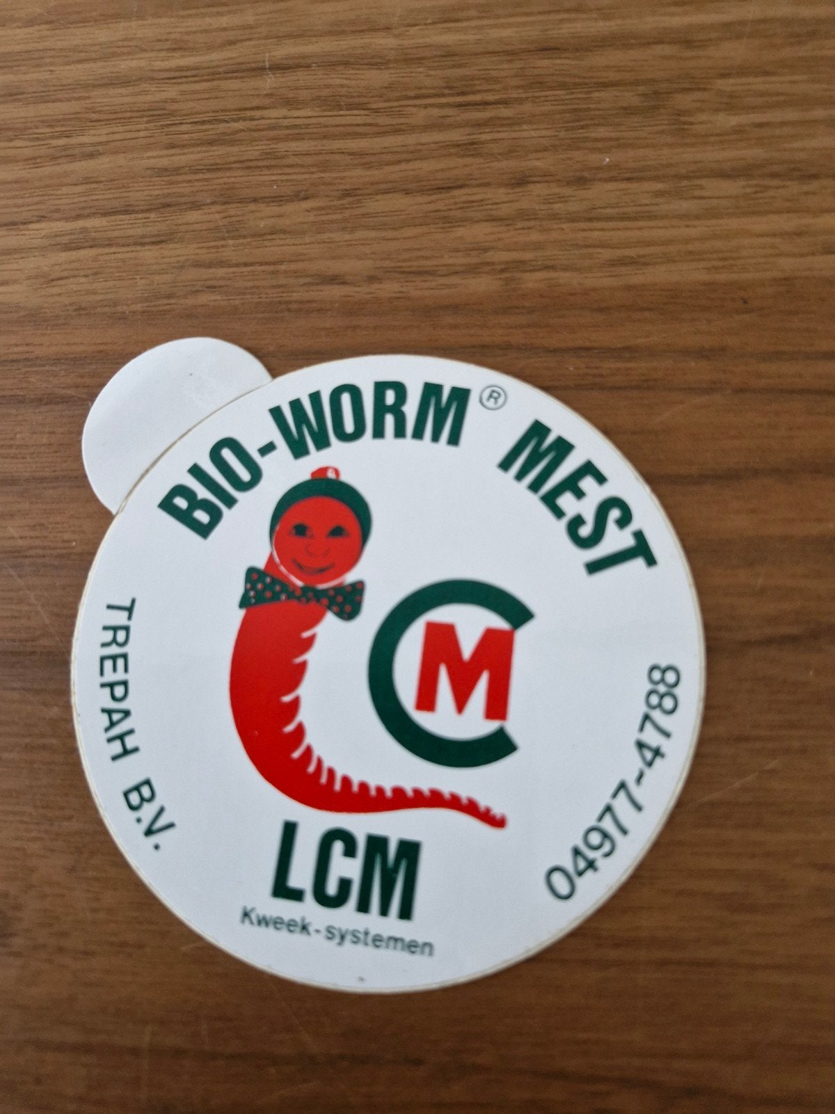 11282 Bio-Worm Mest Sticker - Trepah B.V. LCM Kweek-System, Ophalen of Verzenden, Gebruikt, Overige typen