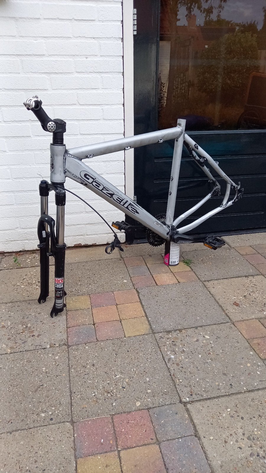 mountainbike alu frame met rockshox j4, Hardtail, Ophalen, Gebruikt, Overige merken