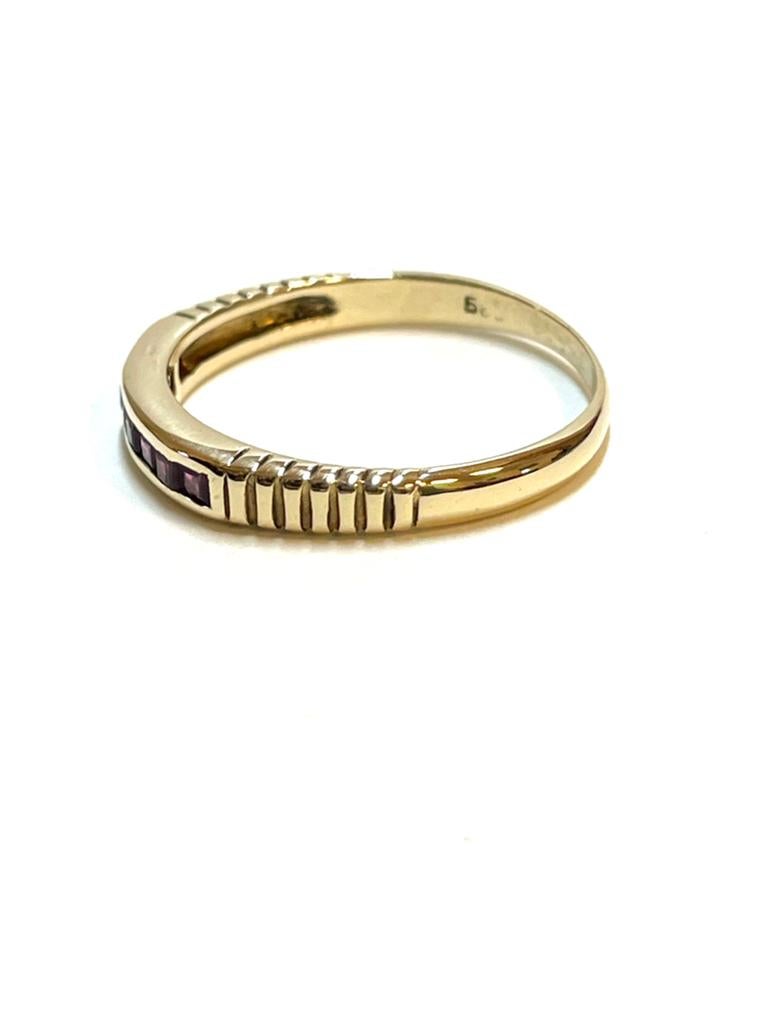 14k gouden ring met robijn, 18 tot 19, -, -, Ophalen of Verzenden