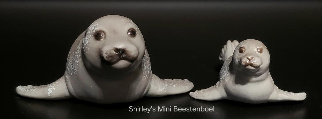 schleich zeehond & puppy, Ophalen of Verzenden, Zo goed als nieuw, Overige soorten, Beeldje of Figuurtje