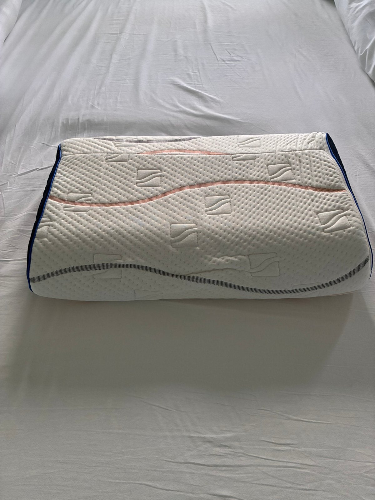 2x M line Pillow You Blauw met 4 beschermhoezen., Ophalen, Eenpersoons, Blauw, Zo goed als nieuw