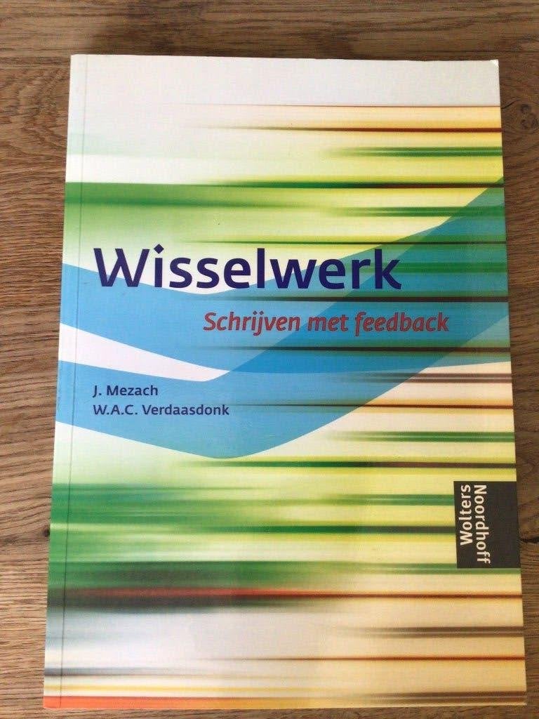 Wisselwerk, schrijven met feedback, Ophalen of Verzenden, Zo goed als nieuw, Mezach, Verdaasdonk