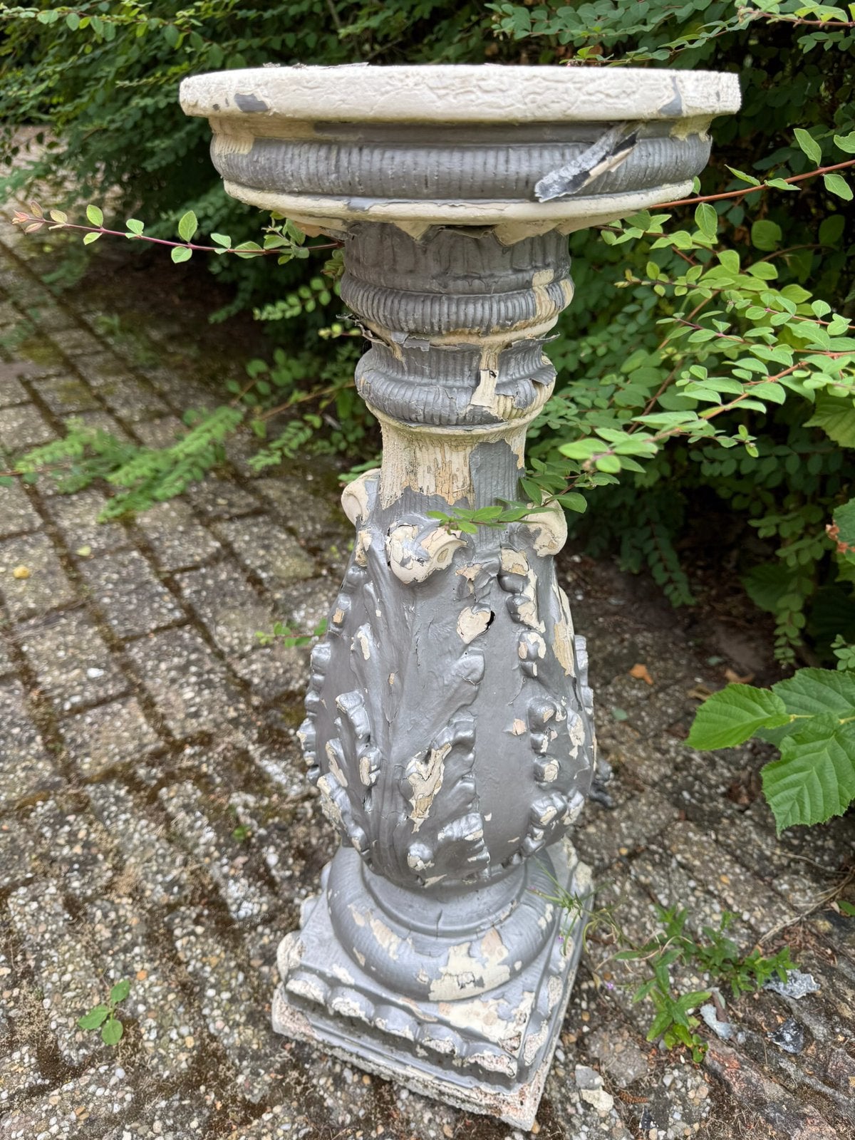 Oude Franse Piédestalle Tuinornament Sculptuur, Ophalen, Hout, Overige typen