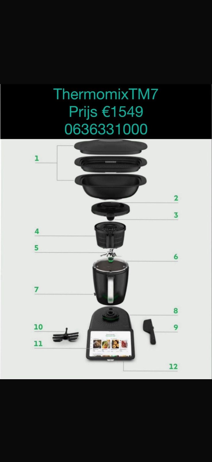 Tot €400 korting op je Thermomix TM7 met 3 jaar Garantie, Witgoed en Apparatuur, Keukenmixers, Ophalen, Nieuw, 3 snelheden of meer