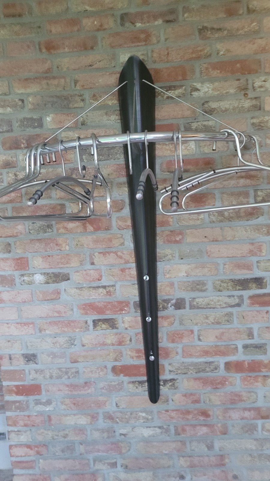 RVS Garderobe met 12 Hangers - 130x75 cm, Kleding | Dames, Kledinghangers, Ophalen, Gebruikt, Metaal, Volwassenen