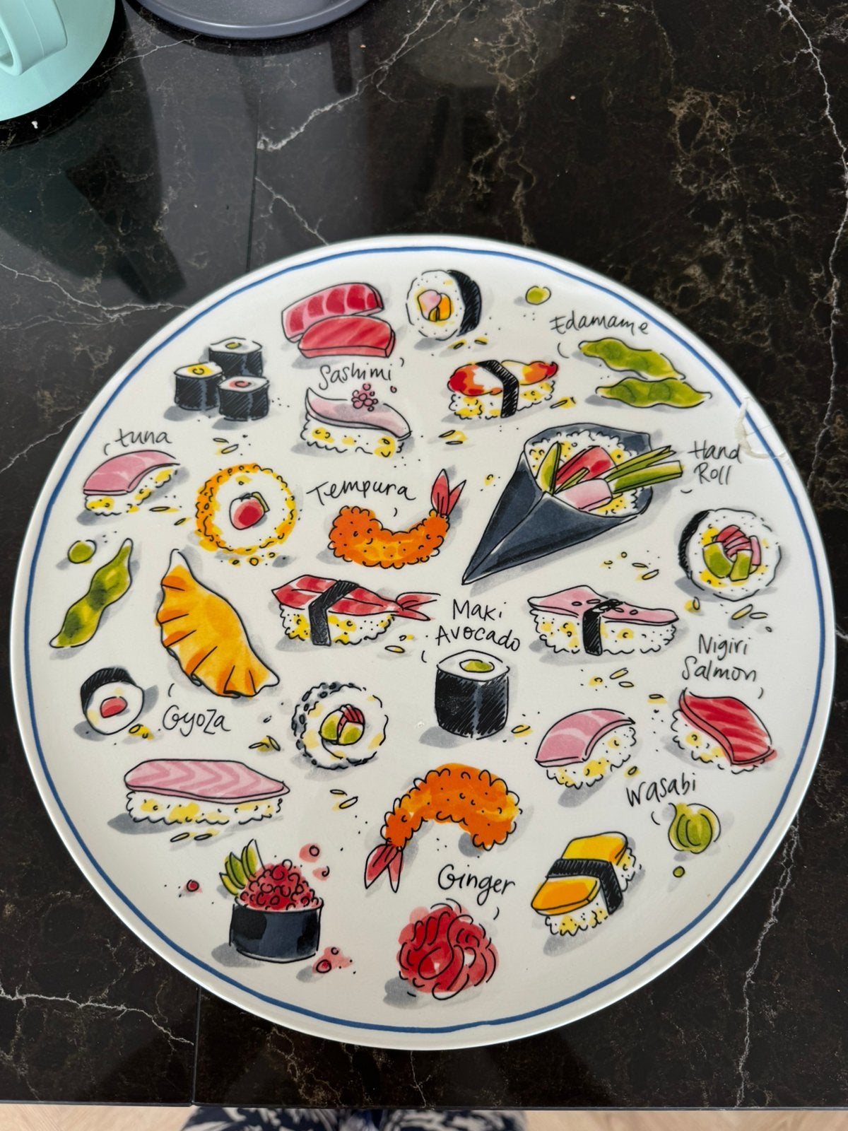 Blond Amsterdam sushi bord 31cm, Huis en Inrichting, Keuken | Servies, Ophalen, Gebruikt, Bord(en), Aardewerk