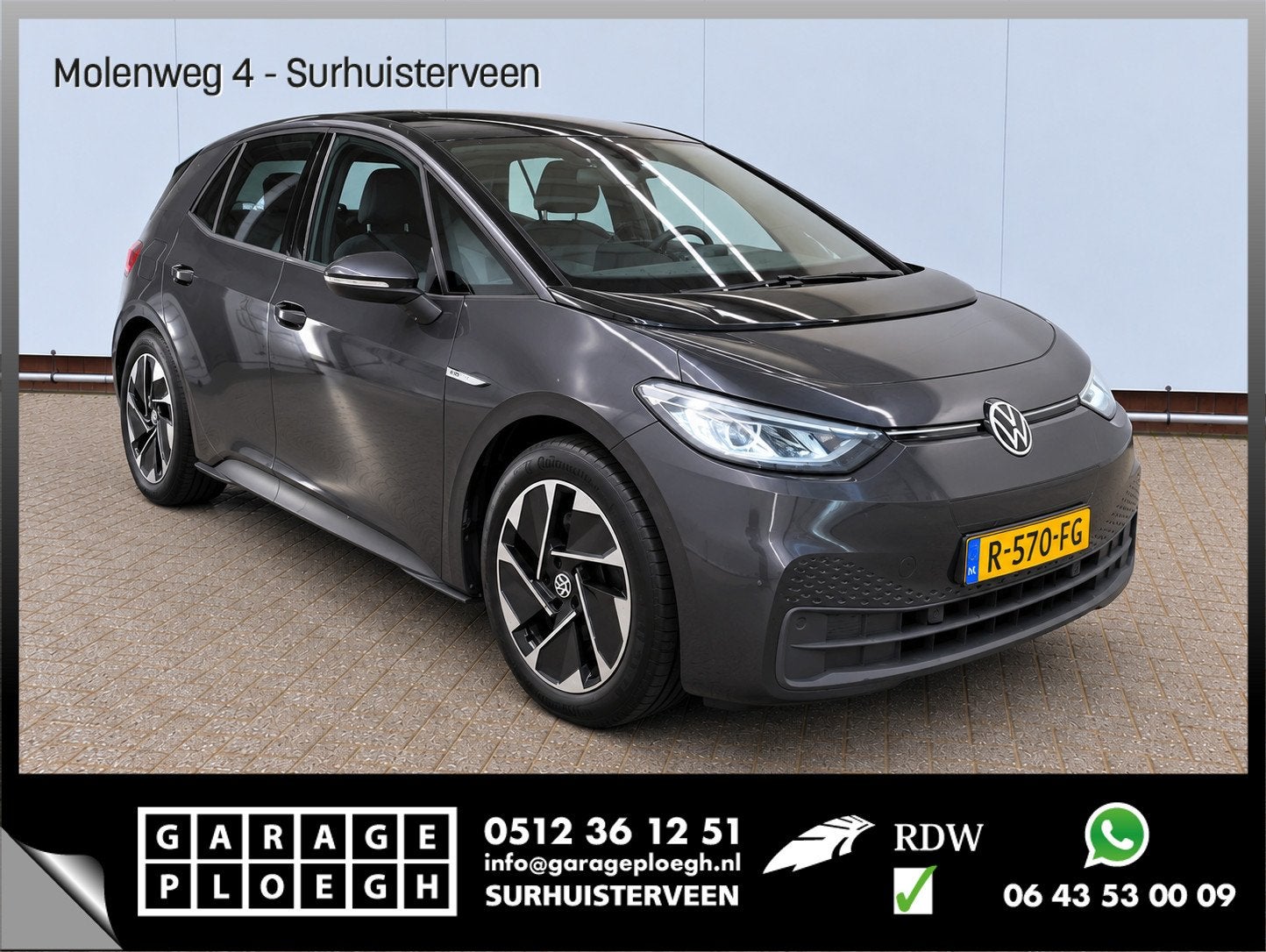 Volkswagen ID.3 Pro 58 kWh Soh 94% 1Eig Carplay Adapt.Cruise, Automaat, 145 pk, Achterwielaandrijving, Gebruikt