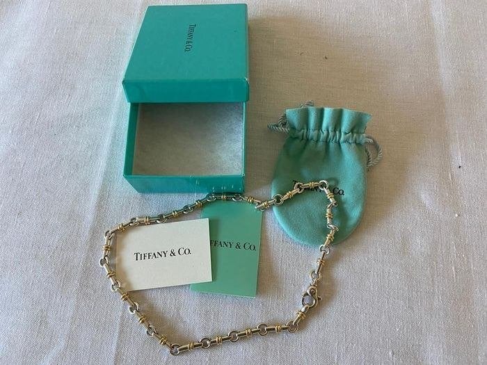 Zeer exclusieve ketting Zilver - Goud Tiffany & Co, Verstelbaar, Ophalen of Verzenden, Zo goed als nieuw, Goud