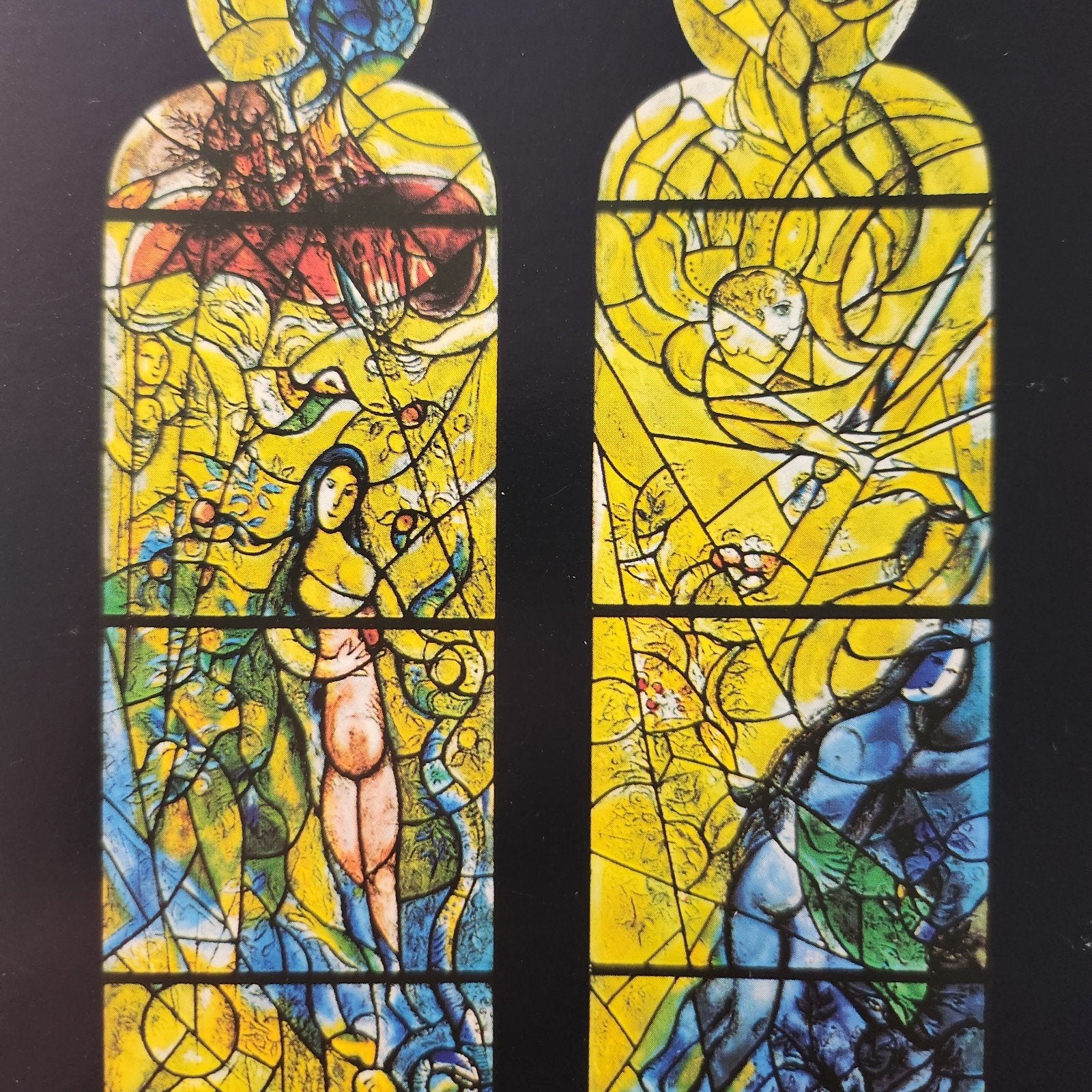 Ansichtkaart Marc Chagall - Glas-in-loodramen Metz, Verzenden, 1960 tot 1980, Ongelopen, Cultuur en Media
