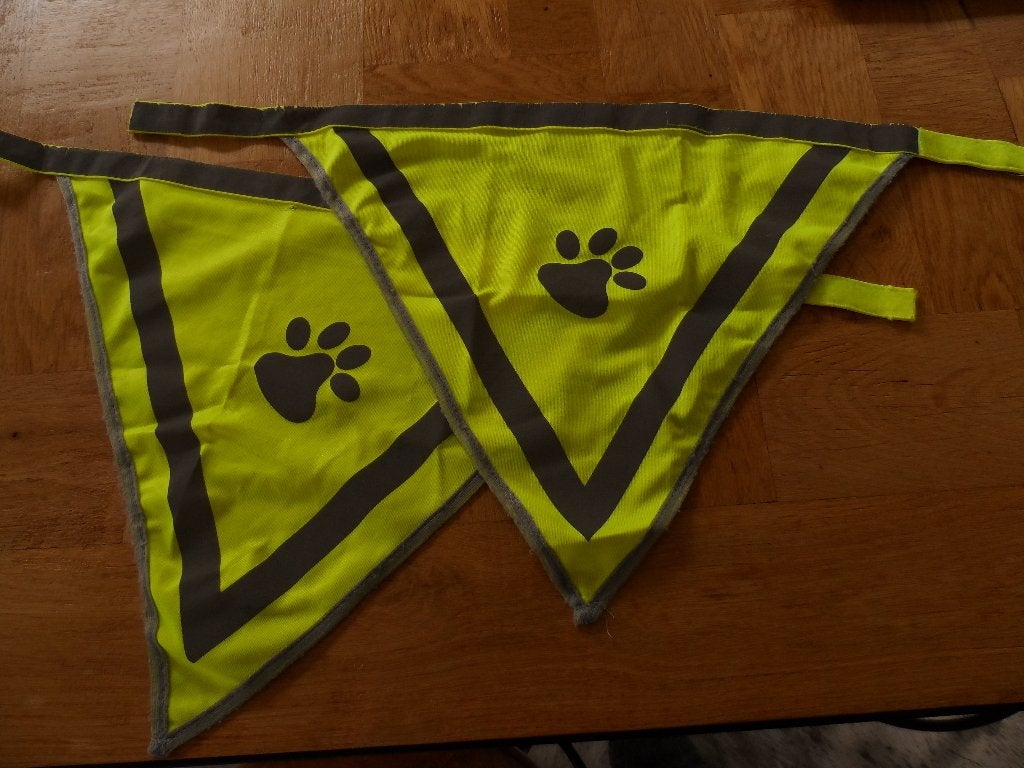 honden sjaaltjes,glow in the dark,veiligheid,huisdier., Dieren en Toebehoren, Ophalen of Verzenden, Zo goed als nieuw, Overige hondenkleding