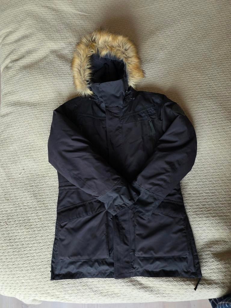 Warme Quechua Parka winterjas NH900 vrijwel nieuw, maat L, Kleding | Heren, Quechua, Maat 52/54 (L), Zwart, Ophalen of Verzenden