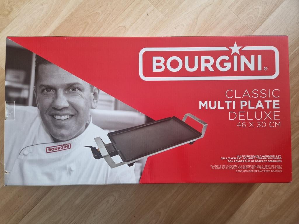Bourgini Classic Multi Plate Deluxe grillplaat.Nieuw in doos, Ophalen, Vaatwasmachinebestendig, Nieuw, Tafelgrill