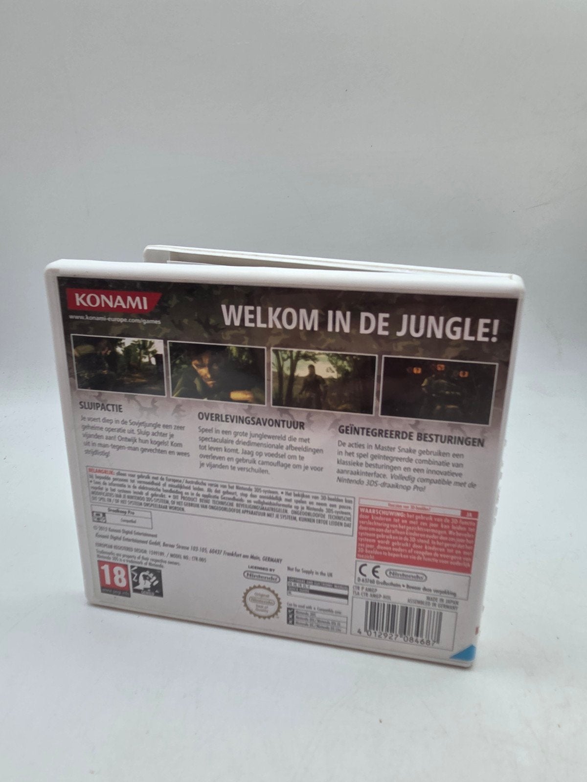 Metal Gear Solid Snake Eater 3D Nintendo 3DS, Spelcomputers en Games, Avontuur en Actie, Gebruikt, Vanaf 18 jaar, Info@konami.de
