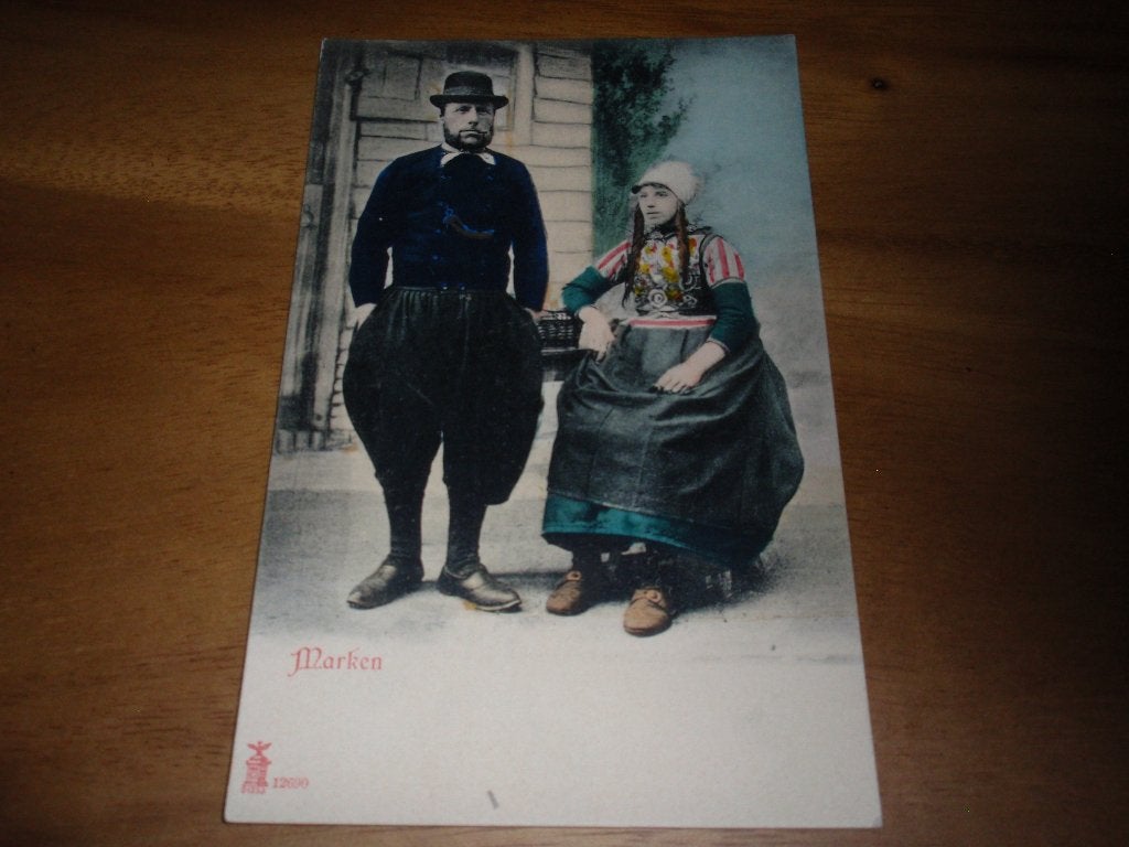 Marken Paar in Klederdracht, Verzenden, Voor 1920, Ongelopen, Noord-Holland