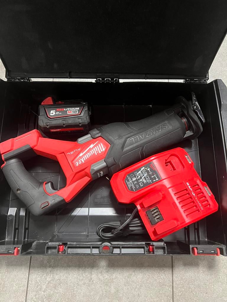 Milwaukee M18 FSZ FUEL Reciprozaag, Ophalen, 70 mm of meer, 600 tot 1200 watt, Zo goed als nieuw