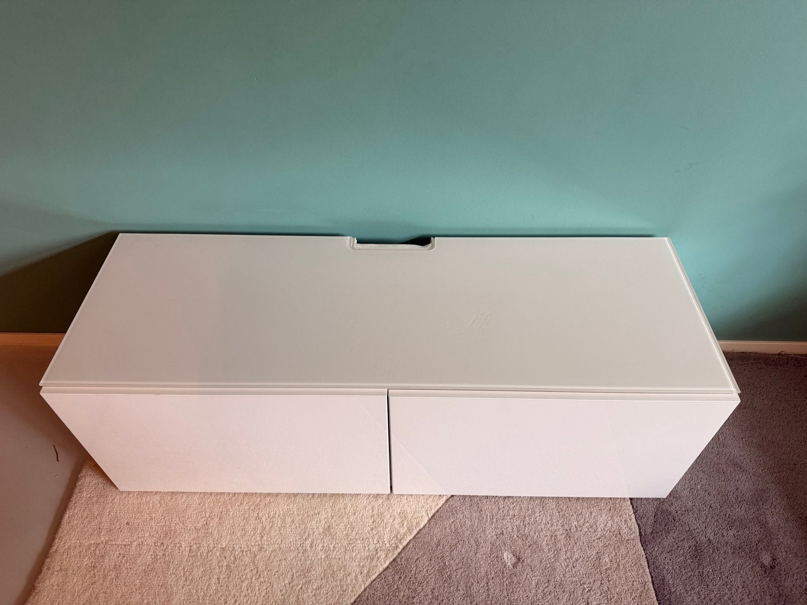 IKEA Besta witte tv-meubel met opbergruimte, Ophalen, Gebruikt, 100 tot 150 cm, Minder dan 100 cm