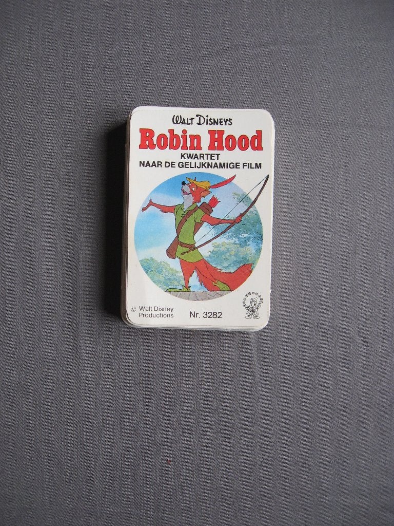 Oud Disney Kwartet spel Robin Hood (en anderen), Verzamelen, Ophalen of Verzenden, Overige figuren, Gebruikt, Overige typen