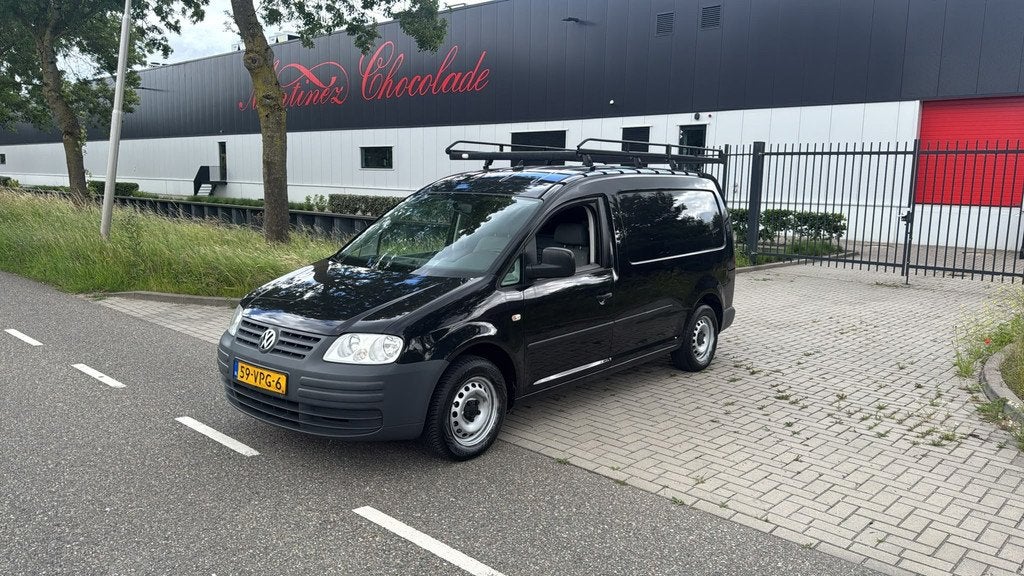 Volkswagen Caddy 1.9 TDI Maxi 208.000 NAP MAXI ZWART 2008, Auto's, Bestelauto's, Bedrijf, Te koop, ABS, Boordcomputer, Schuifdeur