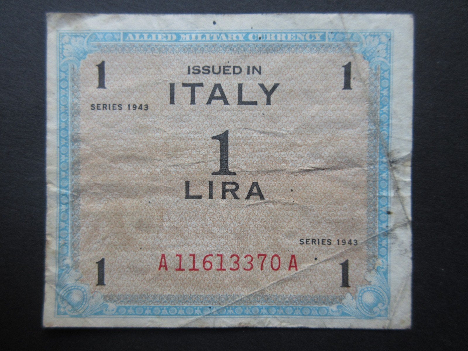 1 Lire 1943 Italië AMC p-M10b (03) WW2, Verzenden, Overige soorten, Overige gebieden, Overige typen