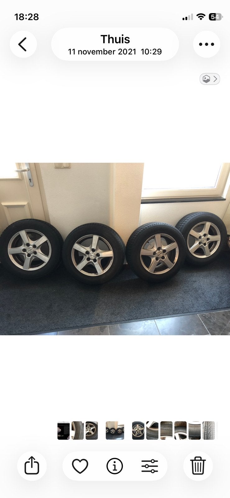 Enzo lichtmetalen velgen 195/65 R15, Ophalen, Gebruikt