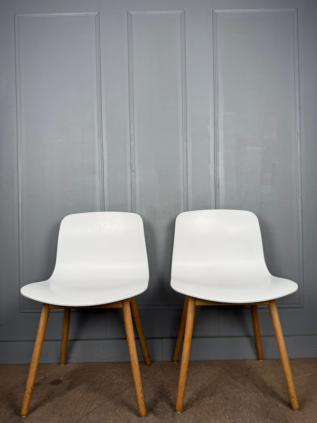 12 HAY About A Chair AAC12 design stoelen, Hout, Wit, Ophalen of Verzenden, Vijf, Zes of meer stoelen