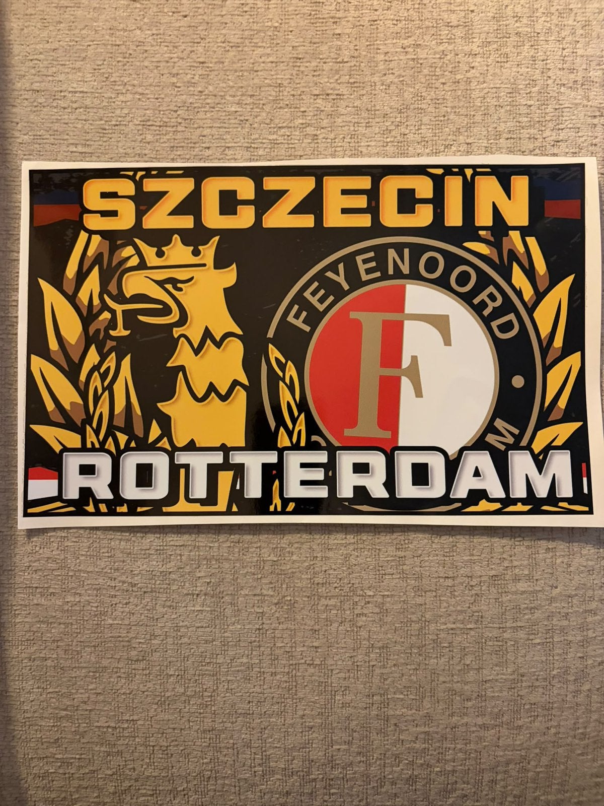 Feyenoord pogon sticker, Ophalen of Verzenden, Zo goed als nieuw, Sport