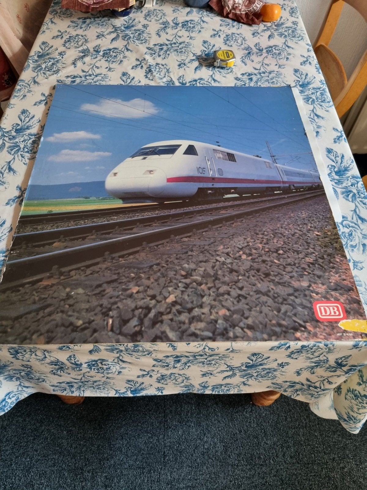 ICE Trein Plaat - Deutsche Bahn, Ophalen of Verzenden, Gebruikt, Trein, Kaart of Prent